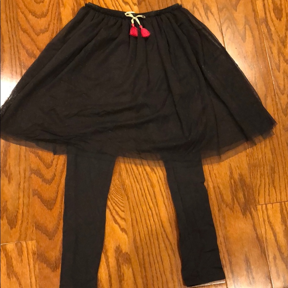 Zara girls tule skirted legging